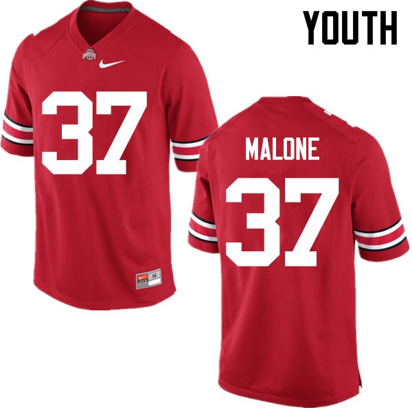 Ohio State Buckeyes #37 Derrick Malone Youth Embroidery Jersey Red